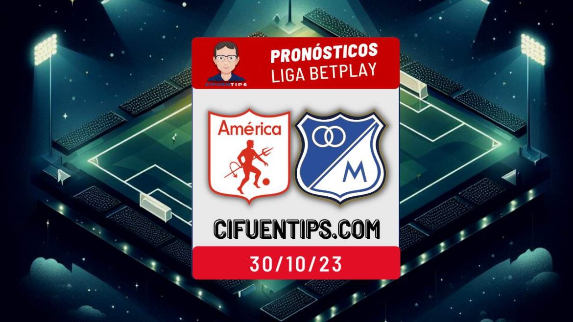 Partido pendiente de la fecha 16 en la Liga BetPlay II 2023. Pronóstico para América vs. Millonarios. Cuotas y sugerencias de apuestas deportivas.